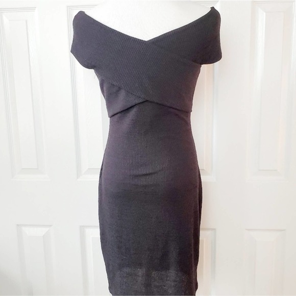 Bar III Ribbed Off The Shoulder Sweater Dress - Picture 5 of 5
